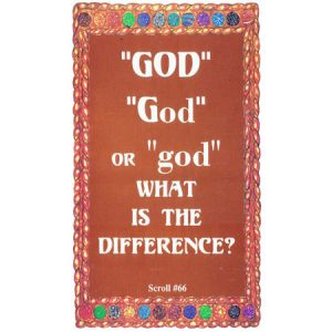 GOD God god - What is the Difference